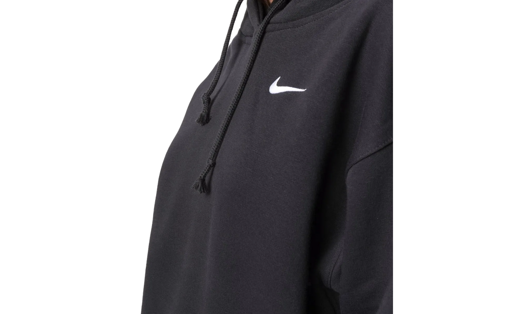 Sportswear Fleece Oversized Fit Hoodie WMNS"Black/ White" CZ2590 010