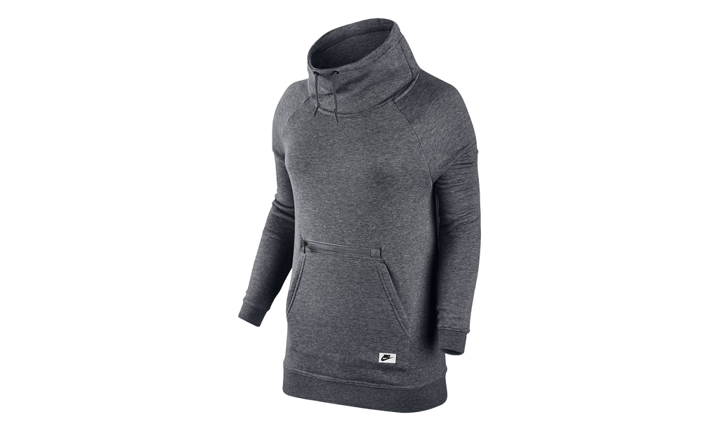 Sportswear Modern Funnel Neck Sweatshirt WMNS"Grey/ Black" 803599 091