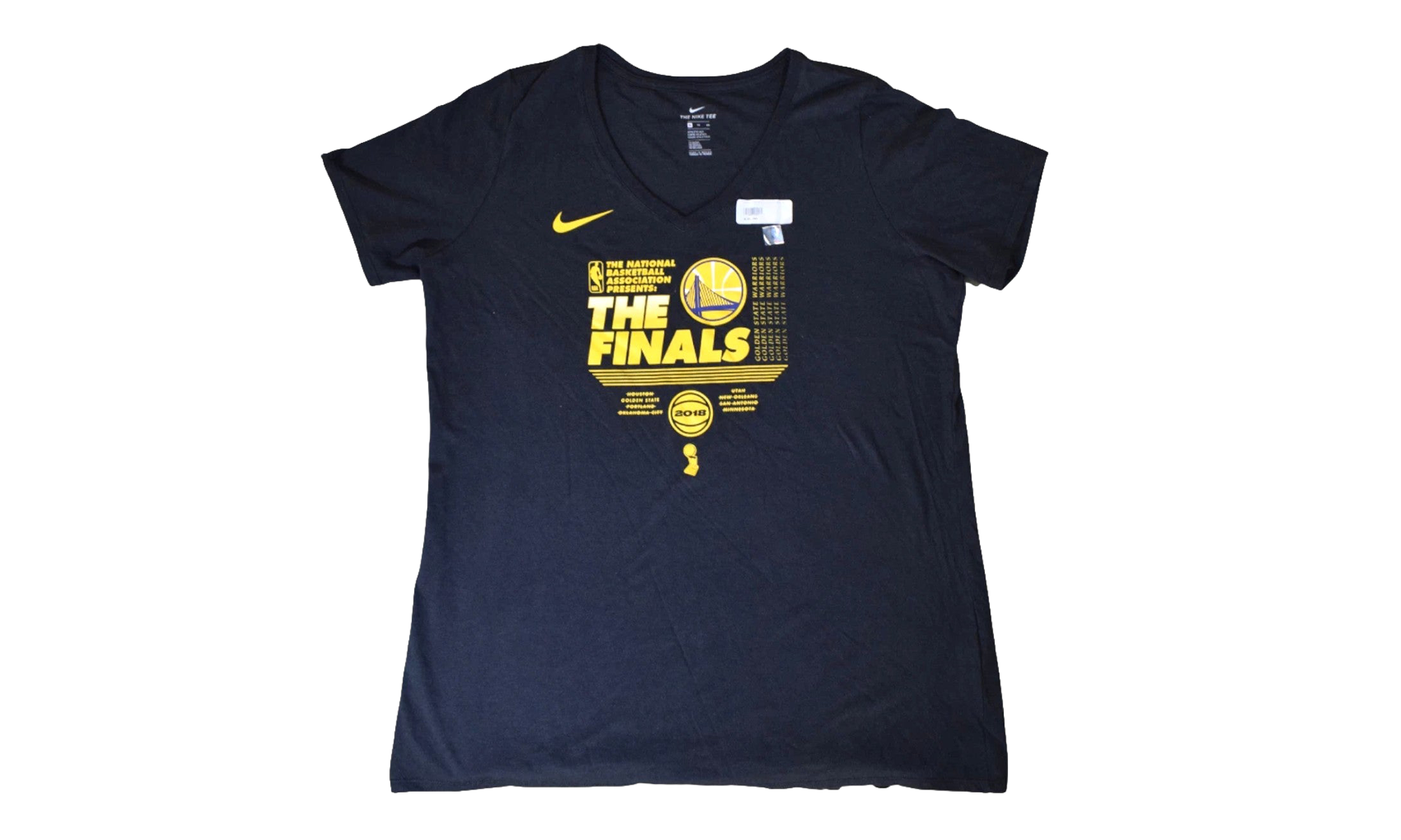 NBA Golden State Warriors The Finals 2018 V-Neck Tee WMNS"Black" 561451 00A FN2018