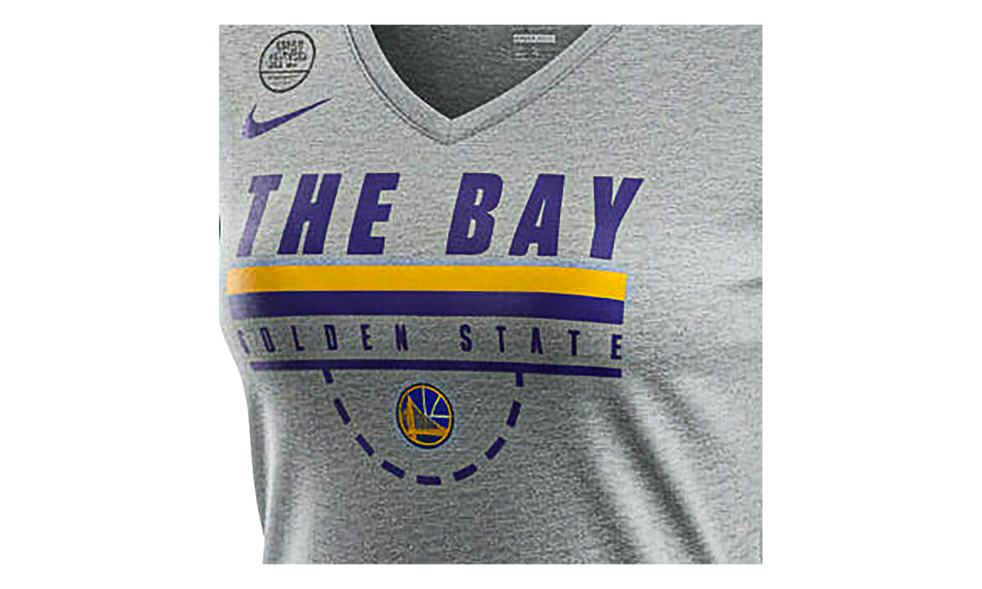 NBA Golden State Warriors The Bay V-Neck WMNS"Gray" 934610 063