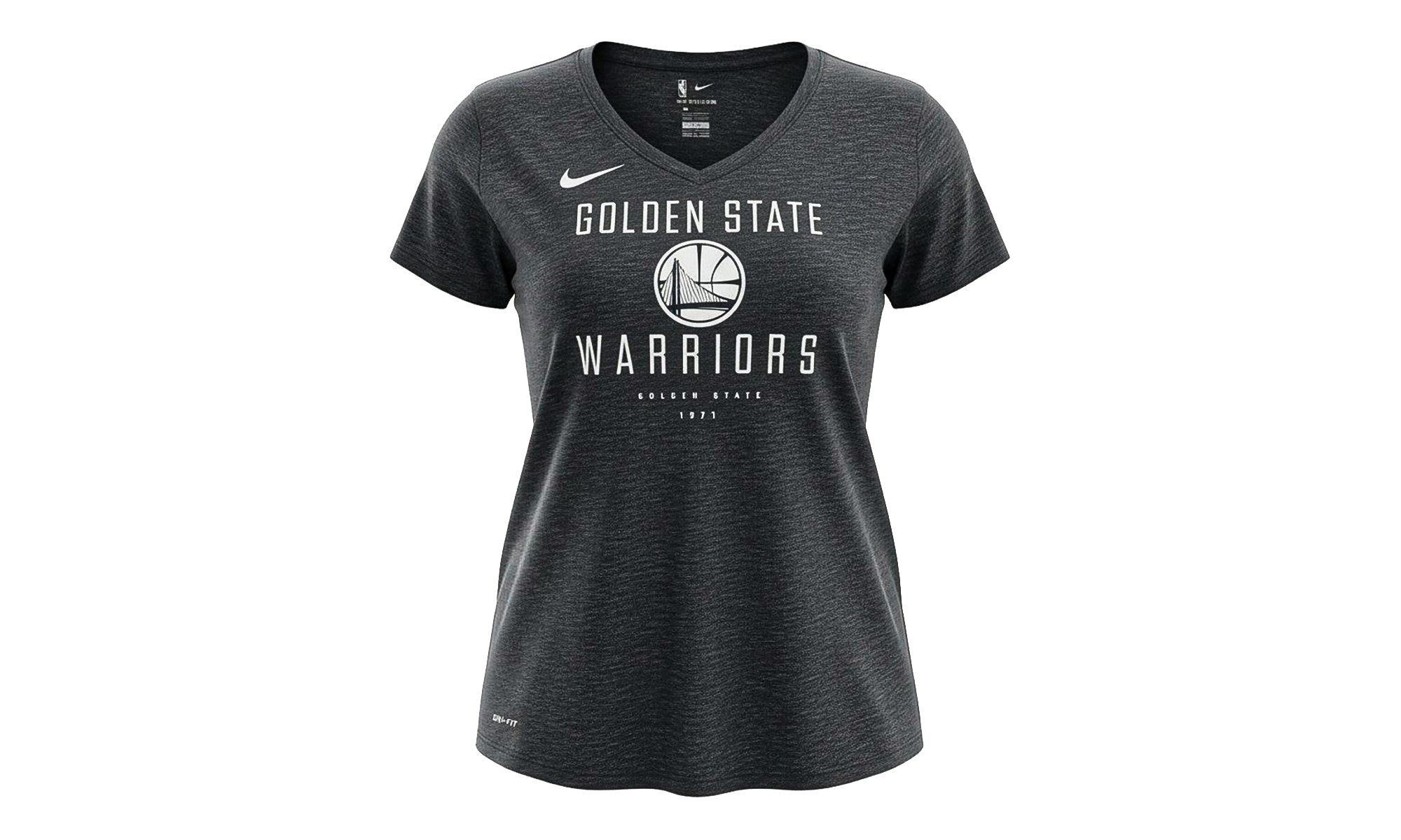 NBA Golden State Warriors V Neck T-Shirt WMNS"Black" 934331 010