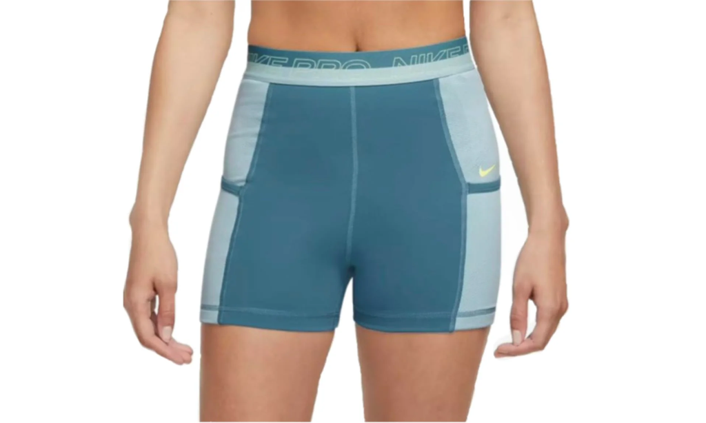 PRO HIGH-WAISTED 3" TRAINING SHORTS WITH POCKETS WMNS"Aqua/White" DX0059 440